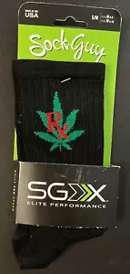 SockGuy SGX 6" Compression Socks Homegrown Black Rx Unisex S/M Wom 6-10 Men 5-9 - Picture 1 of 5