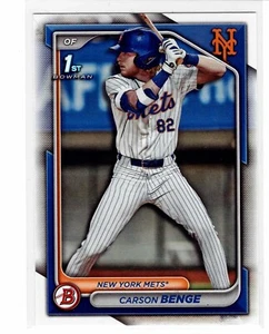 Carson Benge New York Mets 2024 Bowman Draft 1st Bowman *** - Imagen 1 de 2