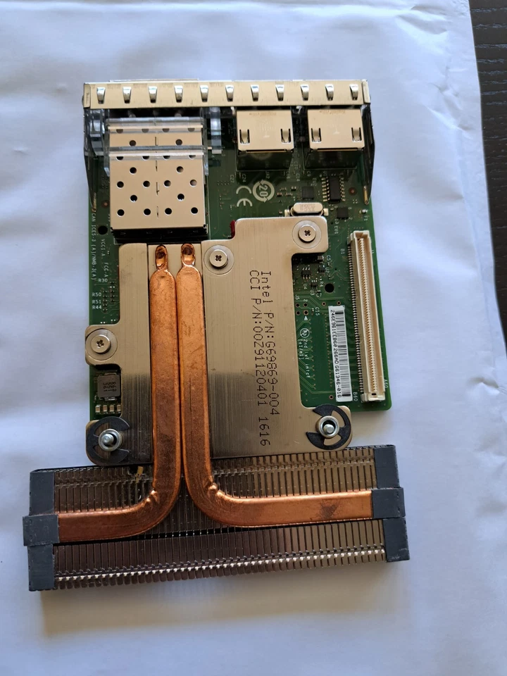 Dell C63DV Intel I350 X520 2x 10GbE SFP+ Quad Port Network Daughter Card 0C63DV - Bild 1 von 1