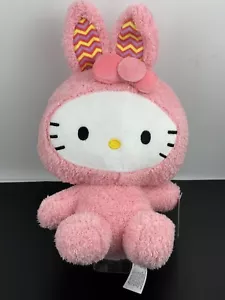 NWT Hello Kitty 2023 Cracker Barrel Pink Easter Bunny Costume Stuffed Plush Toy - Picture 1 of 6