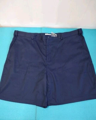 Pantalones Cortos John Blair Para Hombres Azul Marino Frente Plano Elastizados Ocultos Cintura Ajustable Talla 48 Foto 1 de 4