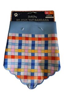 Packed Party Bandana For Dogs Mad For Plaid Multicolor Medium/Large Dogs NWT