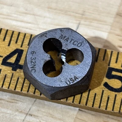 Juego de troqueles hexagonales Matco 6-32 NC H1MT632D para 124MATDS EE. UU. ¡LEER! Foto 1 de 4