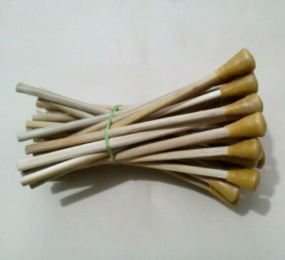 Fabulosos 25 palos doplantes de madera con cera epoxi para cortar y facetar piedras preciosas Foto 1 de 3