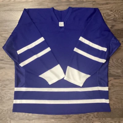 CCM Hockey Jersey Blank Blue XXL Air-Knit Sport Maska Toronto Maple Leafs Style - Image 1 of 4