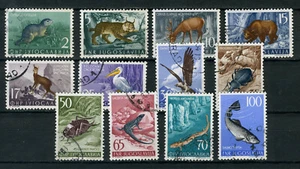 #219a Yugoslavia 1954. Mi # 738/749 JUEGO COMPLETO PERFECTO USADO ANIMALES FAUNA - Imagen 1 de 1
