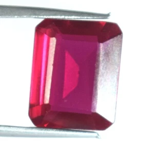 Smaragdschliff roter Rubin Edelstein natürlich 10,20 ct zertifiziert B87430 Weihnachtsverkauf - Bild 1 von 8