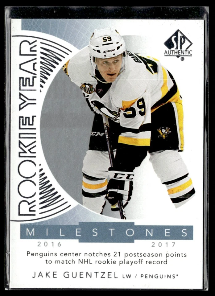 2017-18 SP Authentic Rookie Year Milestones Jake Guentzel #RYM-JG H4R4I - Image 1 of 2