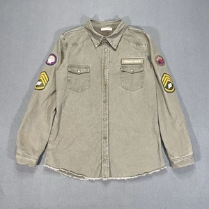 Spell & The Gypsy Collective Mermaid Twill Jacket Women Medium Khaki Green Beach - Picture 1 of 8