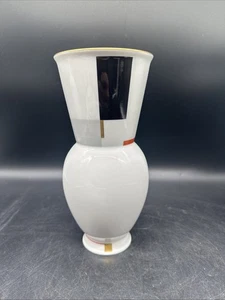 KPM Berlin Halle 2 Vase ,1.Wahl, Porzellan,Goldrand,Bunt Gemustert-H.24 - Bild 1 von 13