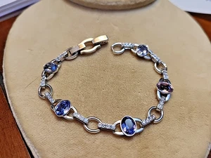 Armband Swarovski bunte Kristalle silberfarben - Bild 1 von 18