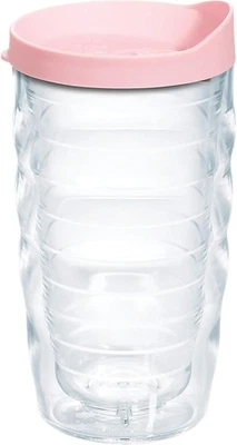 Tervis Clear & Colorful Lidded Made in USA Double Walled 10 Ounces, Pink Lid  - Image 1 of 4