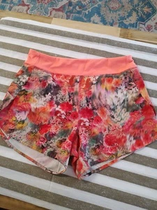 Athleta Girl Run The World  Shorts Floral Design,  Athletic, Lined  Size 14/XL - Picture 1 of 10