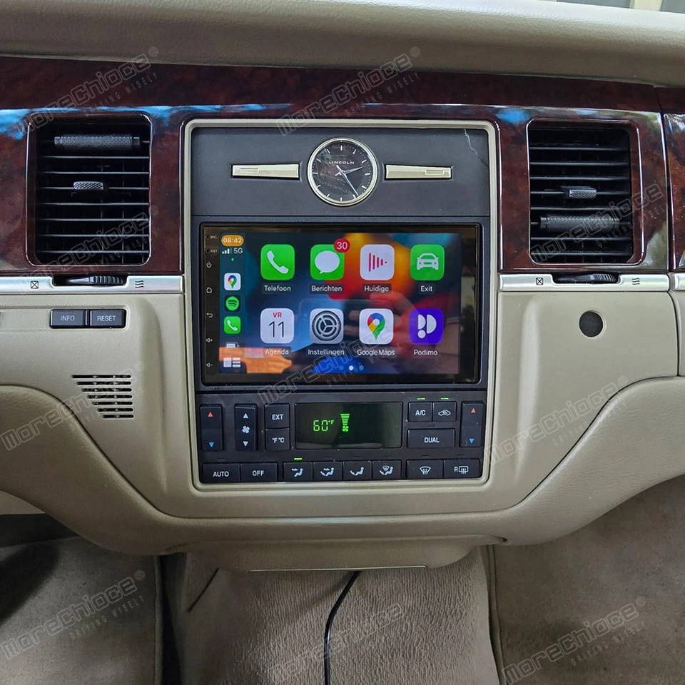 For 2003-2011 Lincoln Town Car Android 15 Apple Carplay Car GPS Stereo Radio Foto 1 de 4
