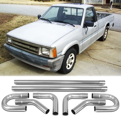 Tubo de escape de mandril personalizado curva recta de 2,5" para camioneta Mazda B2200 B2300 8 piezas Foto 1 de 4