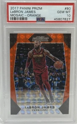 2017-18 Panini Prizm Mosaic - LeBron James #80 Orange - Image 1 of 2