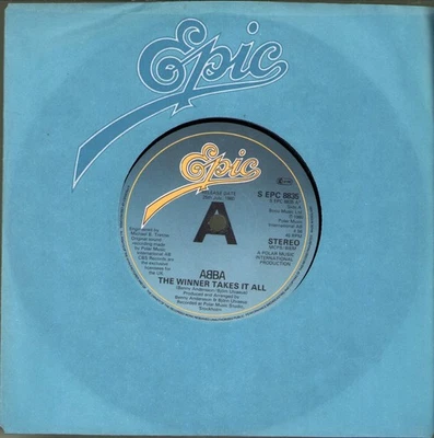 Abba Winner Takes It All 7" vinyl UK Epic 1980 promo 7" SEPC8835 Foto 1 de 2