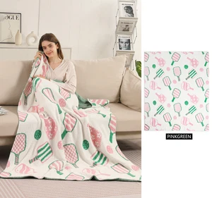 ComfyLuxe Pickleball Pattern Throw Blanket - Picture 1 of 7