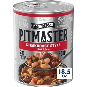 Progresso Pitmaster Steakhouse Style Steak and Bean, sin gluten, sopa enlatada, 1 - Imagen 1 de 7