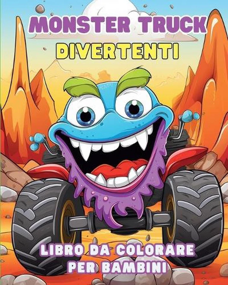MONSTER TRUCK divertenti - Libro da colorare per bambini: Veicoli: Libro di Atti - Image 1 of 1