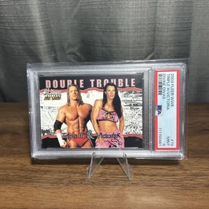 2003 WWE Fleer Divine Divas TRIPLE H & VICTORIA Double Trouble Card 79 PSA 9 - Picture 1 of 2