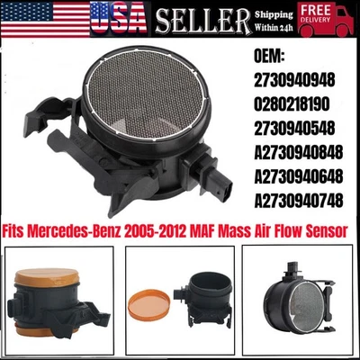 Sensor de flujo de aire másico MAF para Mercedes-Benz 2005-2012 2730940948 0280218190 nuevo Foto 1 de 4