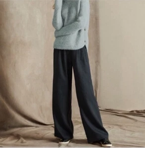 Poetry Wool Blend Wide Leg Lined Dress Pants Charcoal Gray Sz 14 - Picture 1 of 13