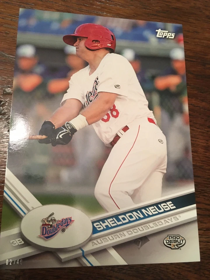 2017 Topps Pro Debut Jumbo 5x7 Sheldon Neuse Doubledays 179 #'d 02/49 - Image 1 of 1