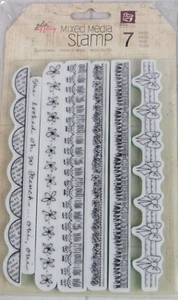 Prima Cling Stamps, Mixed Media Stamps, 7 pcs, 910204 - Picture 1 of 2