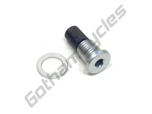 OEM Ducati Deep Sump Crankcase Engine Motor Oil Drain Plug Bolt w/ Crush Washer - Picture 1 of 1