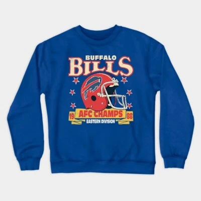 Moletom Buffalo Bills AFC Champs 1988 gola redonda T01 - Imagem 1 de 4
