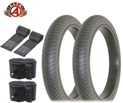 ALTA BICICLETA FAT BIKE BMX/ELÉCTRICA NEGRA 24x 4.1/4 BICICLETA NEUMÁTICOS LISOS JUEGO DE 6 piezas. Foto 1 de 2