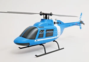 RC Helicopter MICRO BELL 206 W/ Gyro Stabilization 4CH 2.4ghz-RTF-*BLUE* - Picture 1 of 24