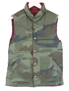 Scotch&Soda S Hombre Chaleco Estampado Camuflaje Corto Acolchado Snap Botones - Imagen 1 de 9