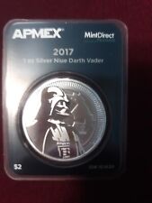 Darth Vader APMEX Mint Direct 1 oz 2017 .999 Silver - ONLY TWO AT THIS PRICE