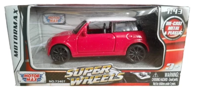 MotorMax Mini Cooper Red 1:43 Scale 4 Inch US IMPORT DUTIES PAID - Image 1 of 3