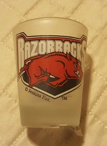 Shot glass ARKANSAS RAZORBACKS HOGS (Frost)VINTAGE Shotglass - Picture 1 of 1