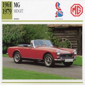 1961-1979 MG MIDGET Sports Classic Car Photo/Info Maxi Card