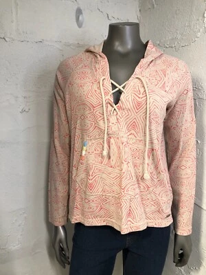 volcom womens hooded aztec sweater Beige Size Medium - Image 1 of 4