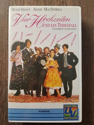 Vier Hochzeiten und ein Todesfall - Hugh Grant - VHS Videokassette - Bild 1 von 2