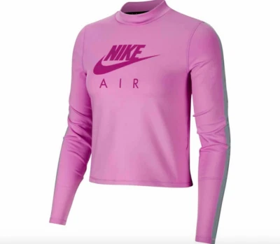 Camiseta para correr Nike Air para mujer manga larga talla M capa media rosa CU3331 680 Foto 1 de 4