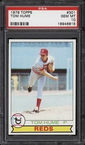 1979 Topps #301 Tom Hume - Rojos - PSA 10 - 18946815 - Tarjeta de béisbol - Imagen 1 de 2