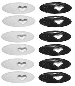 Black and White with Heart and Flower Hijab Saree Pins (Set of 12 Pins) - Picture 1 of 5