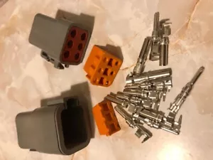 Deutsch DTP 6-Pin Connector Plug Kit 14-12-10 AWG EZ crimp DTP04-6P DTP06-6S - Picture 1 of 2