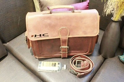 Brown Briefcase Men's Real New Genuine Men Satchel Handmade - Image 1 of 4