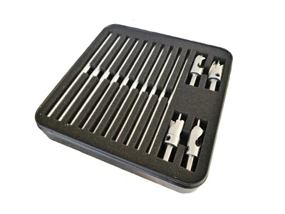 NEW & IMPROVED OLDE FLY SHOP CORK GRIP INLETTING TOOL BIT & PILOT FULL 14 PC SET