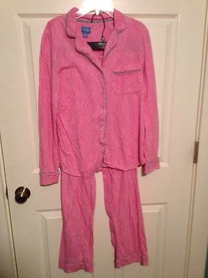 Simply Vera by Vera Wang 2 Pc. Pajama Set Sz. XS Comfy Long Sleeve Pink/Gray - Image 1 of 4