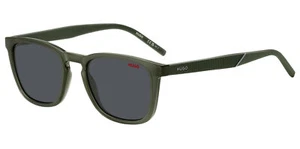 Hugo Boss Men's Green Square Sunglasses w/ Keyhole Nose Bridge - HG1306S-01ED-IR - Picture 1 of 3