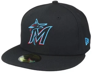 Miami Marlins New Era Authentic On-Field 59FIFTY Fitted Hat - Black - Picture 1 of 6