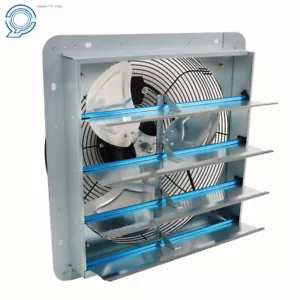 Wall Mounted Greenhouse Garage Aluminum 16 Inch Shutter Exhaust Fan High Speed - Picture 1 of 22